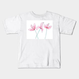 Watercolor, flowers, floral, flower, art decoration, sketch. Illustration hand drawn modern Kids T-Shirt